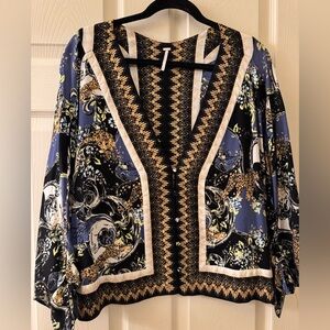 Free People Patterned Blouse size large